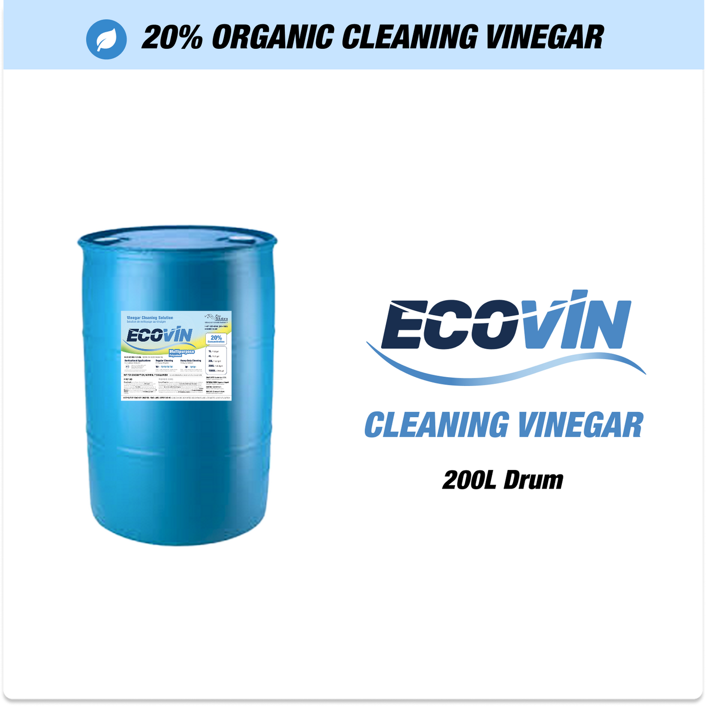 EcoVin 20% Organic Cleaning Vinegar