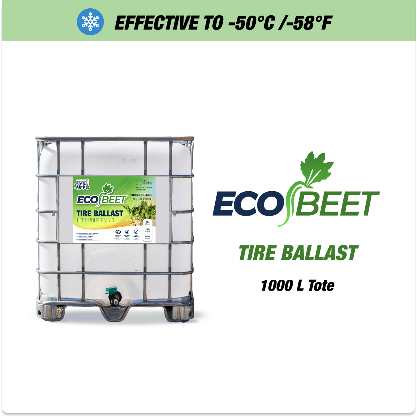 EcoBeet Organic Non-Corrosive Tire Ballast