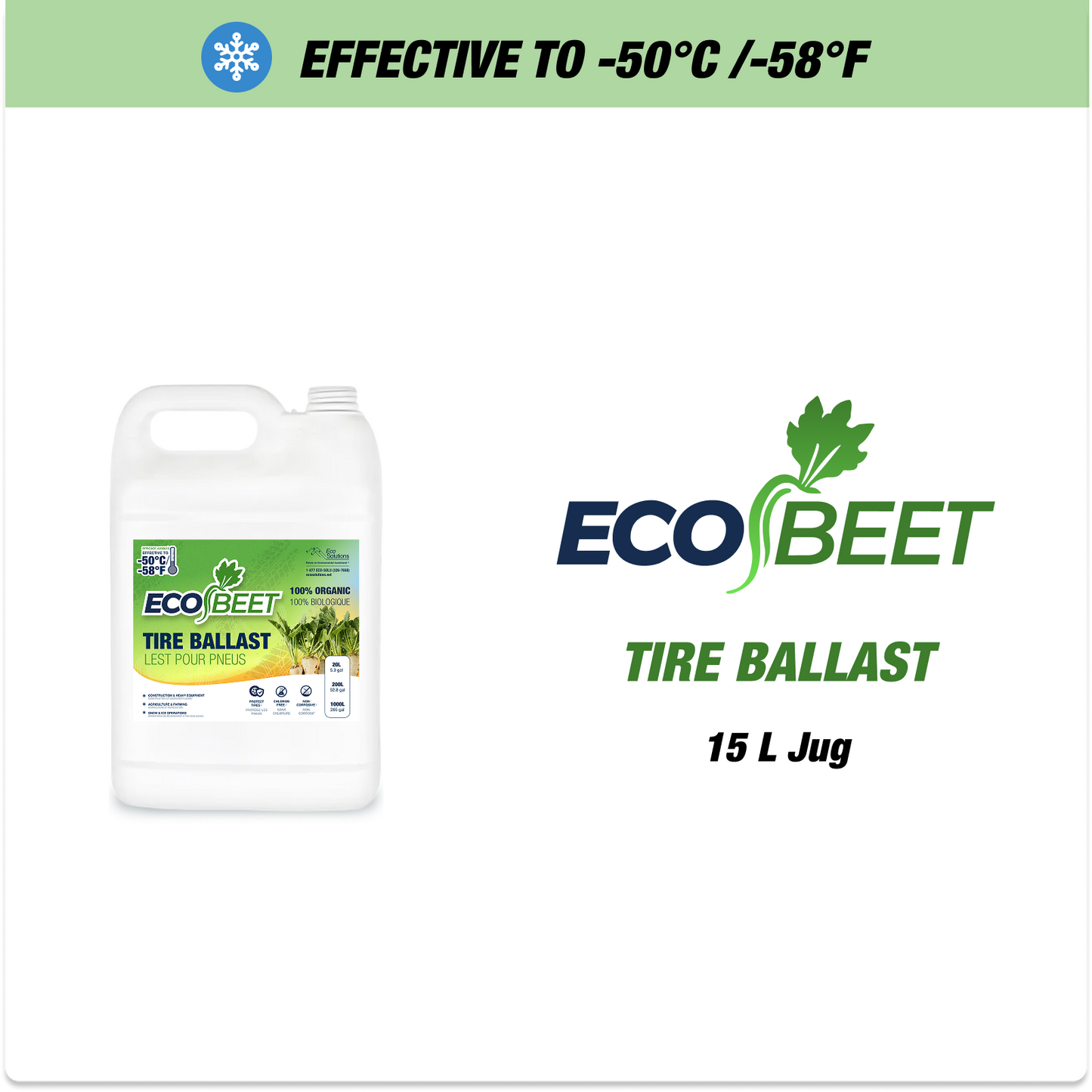 EcoBeet Organic Non-Corrosive Tire Ballast