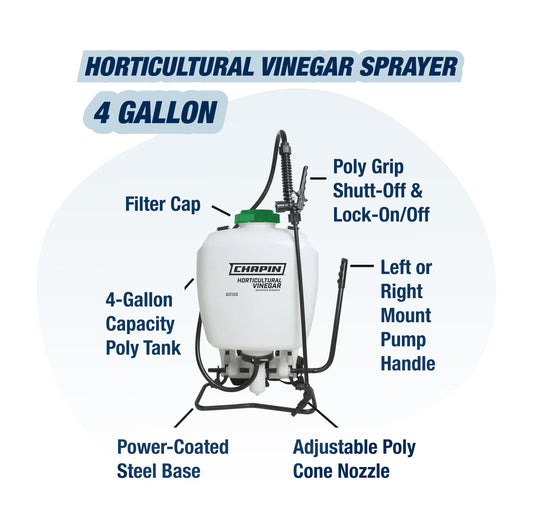 Chapin 60105 : 4 Gallon Horticultural Vinegar Backpack Sprayer